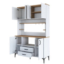 Dulap Bucătărie NICE 4 rafturi 6 uși 2 sertare, 120 x 184 cm - Maroom