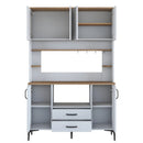 Dulap Bucătărie NICE 4 rafturi 6 uși 2 sertare, 120 x 184 cm - Maroom