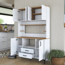 Dulap Bucătărie NICE 4 rafturi 6 uși 2 sertare, 120 x 184 cm - Maroom