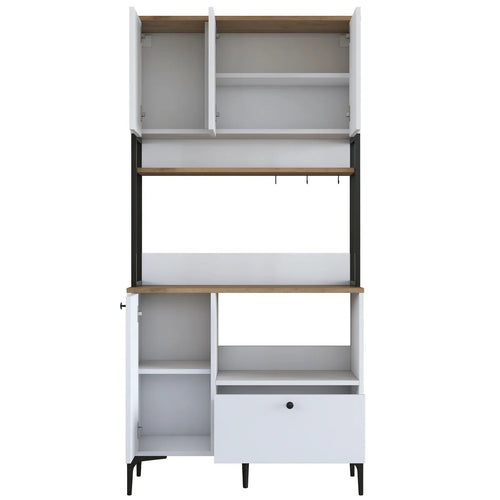 Dulap Bucătărie NICE 2 rafturi 4 uși 1 sertar, 90 x 184 cm - Maroom