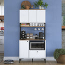 Dulap Bucătărie NICE 2 rafturi 4 uși 1 sertar, 90 x 184 cm - Maroom