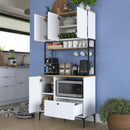 Dulap Bucătărie NICE 2 rafturi 4 uși 1 sertar, 90 x 184 cm - Maroom