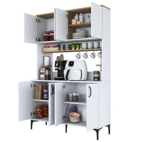 Dulap Bucătărie NICE 3 rafturi 8 uși, 120 x 184 cm - Maroom