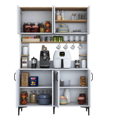 Dulap Bucătărie NICE 3 rafturi 8 uși, 120 x 184 cm - Maroom