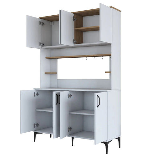 Dulap Bucătărie NICE 3 rafturi 8 uși, 120 x 184 cm - Maroom