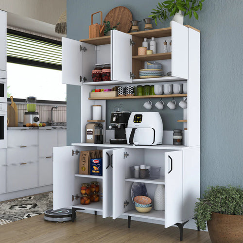 Dulap Bucătărie NICE 3 rafturi 8 uși, 120 x 184 cm - Maroom