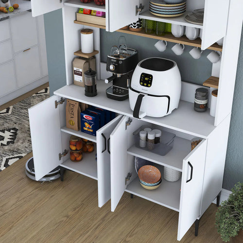 Dulap Bucătărie NICE 3 rafturi 8 uși, 120 x 184 cm - Maroom