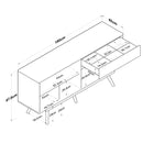 Comodă VERSA 4 uşi 1 sertar 180 x 88 cm - Maroom