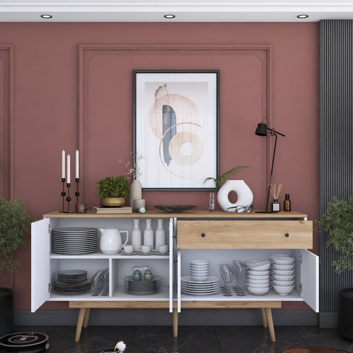 Comodă VERSA 4 uşi 1 sertar 180 x 88 cm - Maroom