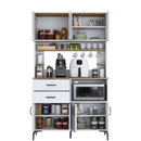 Dulap Bucătărie NICE 4 rafturi 8 uși 2 sertare, 120 x 204 cm - Maroom