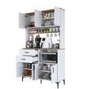 Dulap Bucătărie NICE 4 rafturi 8 uși 2 sertare, 120 x 204 cm - Maroom