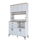 Dulap Bucătărie NICE 4 rafturi 8 uși 2 sertare, 120 x 204 cm - Maroom