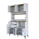 Dulap Bucătărie NICE 4 rafturi 8 uși 2 sertare, 120 x 204 cm - Maroom