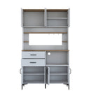 Dulap Bucătărie NICE 4 rafturi 8 uși 2 sertare, 120 x 204 cm - Maroom