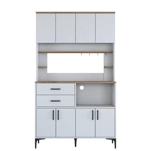 Dulap Bucătărie NICE 4 rafturi 8 uși 2 sertare, 120 x 204 cm - Maroom