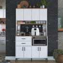 Dulap Bucătărie NICE 4 rafturi 8 uși 2 sertare, 120 x 204 cm - Maroom