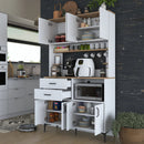 Dulap Bucătărie NICE 4 rafturi 8 uși 2 sertare, 120 x 204 cm - Maroom