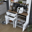 Dulap Bucătărie NICE 4 rafturi 8 uși 2 sertare, 120 x 204 cm - Maroom