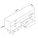 Comodă SOUL 3 uşi 3 sertare 180 x 88 cm - Maroom