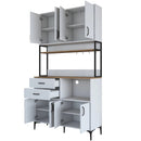 Dulap Bucătărie NICE 2 rafturi 8 uși 2 sertare, 120 x 219 cm - Maroom