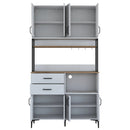 Dulap Bucătărie NICE 2 rafturi 8 uși 2 sertare, 120 x 219 cm - Maroom