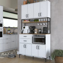 Dulap Bucătărie NICE 2 rafturi 8 uși 2 sertare, 120 x 219 cm - Maroom