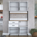 Dulap Bucătărie NICE 2 rafturi 8 uși 2 sertare, 120 x 219 cm - Maroom