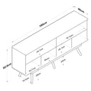Comodă VICTORIA 4 uși 180 x 83 cm - Maroom