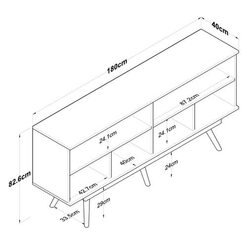 Comodă VICTORIA 4 uși 180 x 83 cm - Maroom