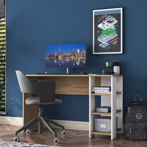 Birou VICTORIA Alb 3 rafturi 120 x 45 cm - Maroom