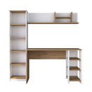 Birou VICTORIA 12 rafturi 120 x 45 cm, Alb - Maroom