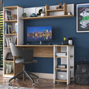 Birou VICTORIA 12 rafturi 120 x 45 cm, Alb - Maroom