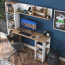 Birou VICTORIA 12 rafturi 120 x 45 cm, Alb - Maroom