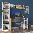 Birou VICTORIA 12 rafturi 120 x 45 cm, Alb - Maroom