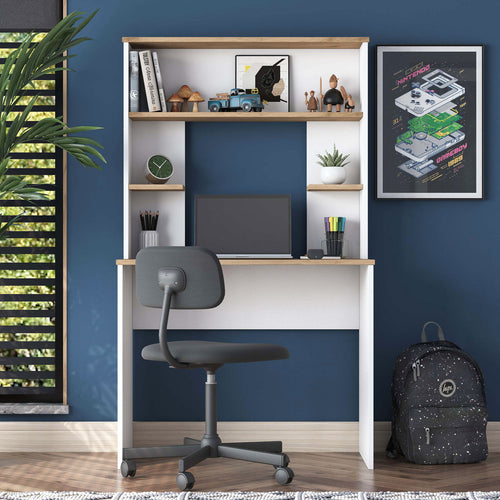 Birou VICTORIA Alb, 3 rafturi 90 x 45 cm - Maroom