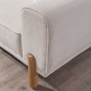 Canapea extensibilă 3 locuri BAHAMA  țesături cu textura  piciorele : lemn  detalie