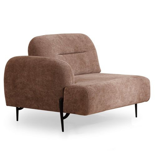 Modul 1 loc cu braț KAPPA, Opțiuni culoare, textură modernă boucle , picioarelor:Metal