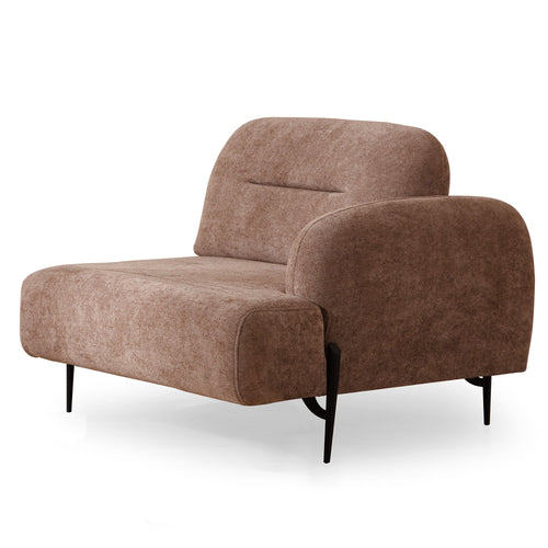 Modul 1 loc cu braț KAPPA, Opțiuni culoare, textură modernă boucle , picioarelor:Metal