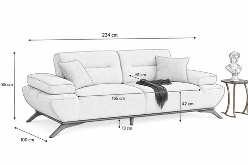 Canapea extensibilă ESTER  3 locuri 234cm