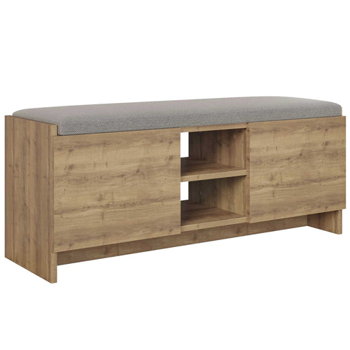 Banchetă cu depozitare ZION şi pernă pentru sezut 2 rafturi 2 uşi 110 cm, Opţiuni culoare
