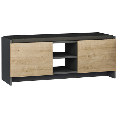 Banchetă cu depozitare ZION şi pernă pentru sezut 2 rafturi 2 uşi 110 cm, Opţiuni culoare