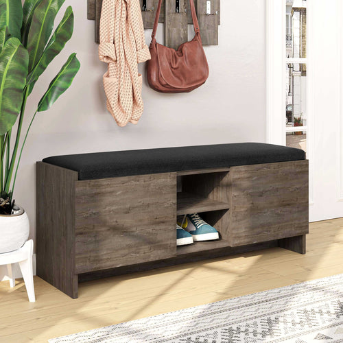 Banchetă cu depozitare ZION şi pernă pentru sezut 2 rafturi 2 uşi 110 cm, Opţiuni culoare