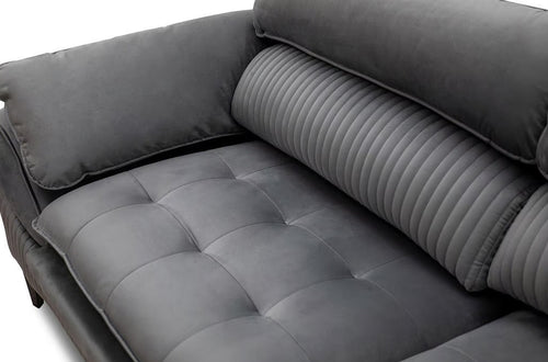 Canapea extensibilă 3 locuri MONREAL, Tip material:&nbsp;Catifea exclusivă, Tipul picioarelor: Poliuretan cu acoperire naturală foarte durabil , detalie