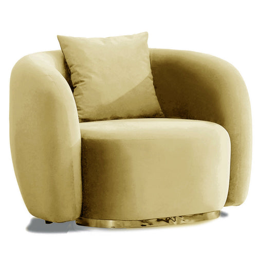 Fotoliu MUFFIN-MR, Opțiuni culoare, Material : Catifea  Picior&nbsp : Metal Argintiui -  gold - tesatura , Pernă Pentru Spate : Burete moale