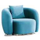 Fotoliu MUFFIN-MR, Opțiuni culoare, Material : Catifea  Picior&nbsp : Metal Argintiu, Pernă Pentru Spate : Burete moale