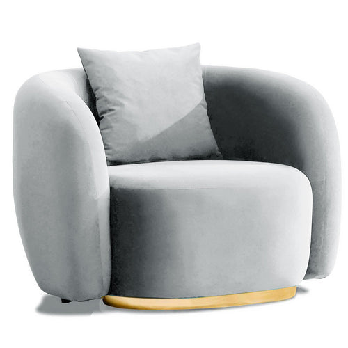 Fotoliu MUFFIN-MR, Opțiuni culoare, Material : Catifea  Picior&nbsp : Metal Argintiu si gold , Pernă Pentru Spate : Burete moale