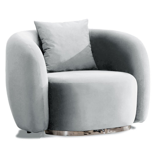 Fotoliu MUFFIN-MR, Opțiuni culoare, Material : Catifea  Picior&nbsp : Metal Argintiu si gold , Pernă Pentru Spate : Burete moale