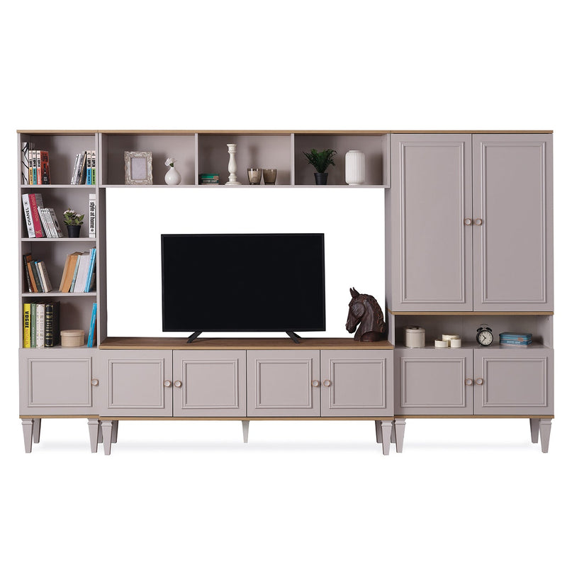 Bibliotecă BRENNA 1 raft 4 uși 90 x 199 cm - Maroom