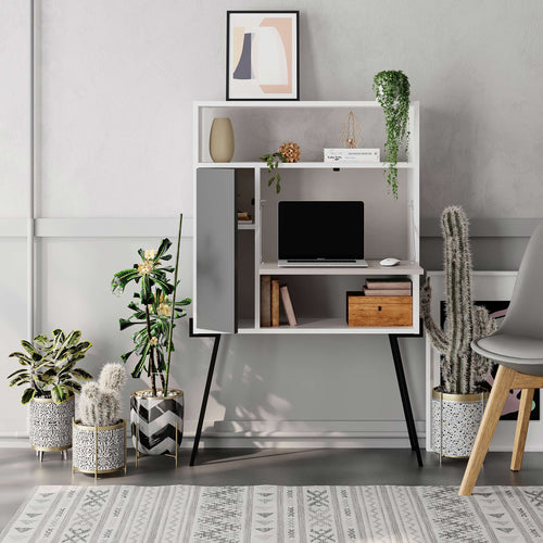 Birou OPTIMUS 2 rafturi 1 ușă 84 x 29 cm, Opțiuni culoare