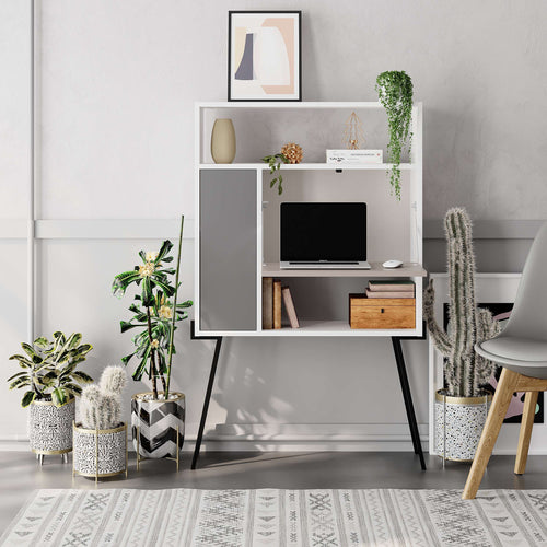 Birou OPTIMUS 2 rafturi 1 ușă 84 x 29 cm, Opțiuni culoare